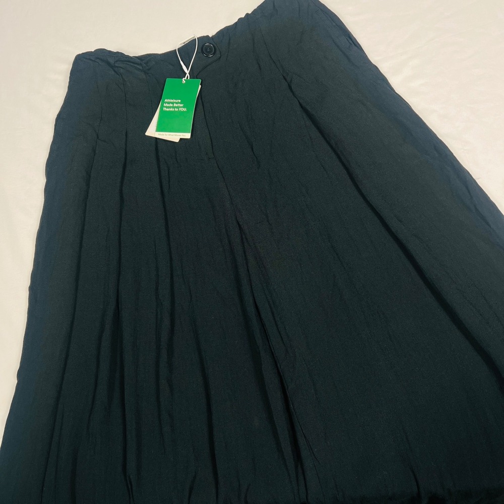Halara Black High Waisted Wide Leg Linen-Like Pants Small Regular NWT